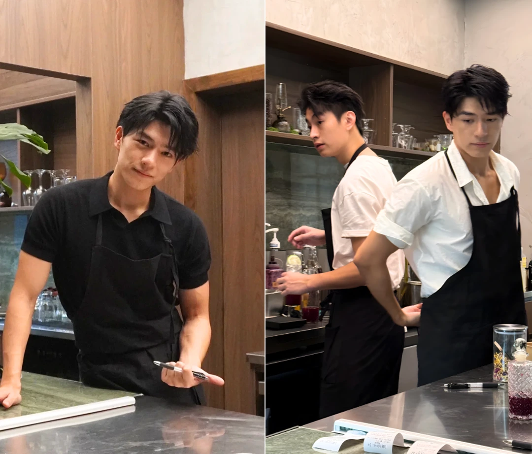 Handsome barista